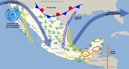 Cielo con nubosidad dispersa y ambiente fresco por la mañana en Michoacán